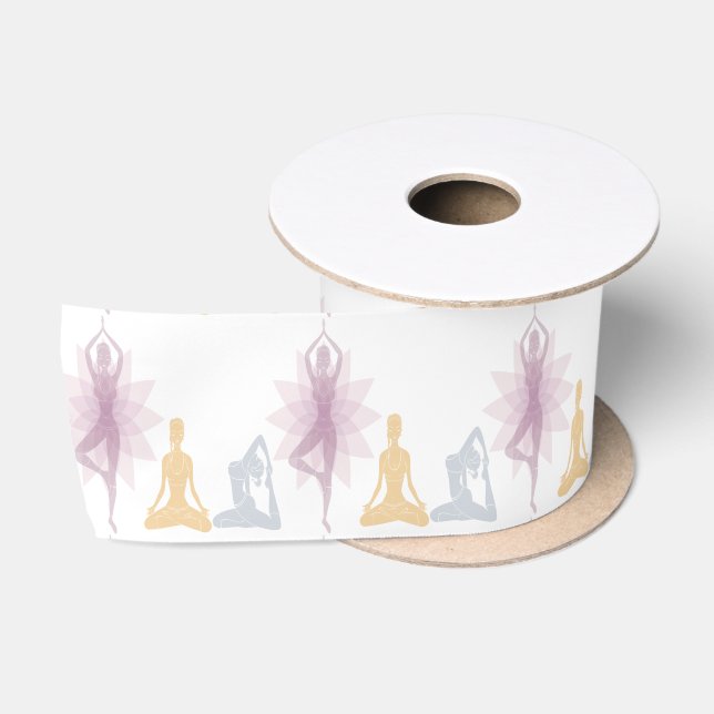 Namaste, Yoga, Yogi, Frauen, Chakra, Chi, spiritue Satinband (Spule)
