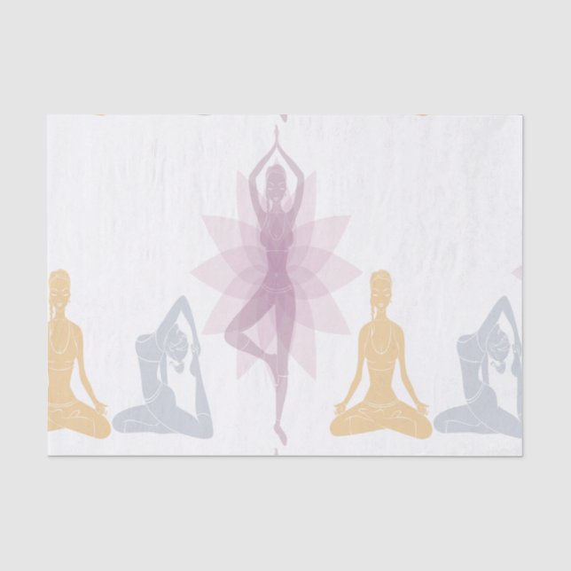 Namaste, Yoga, Yogi, Frauen, Chakra, Chi, spiritue Seidenpapier (Vorderseite)