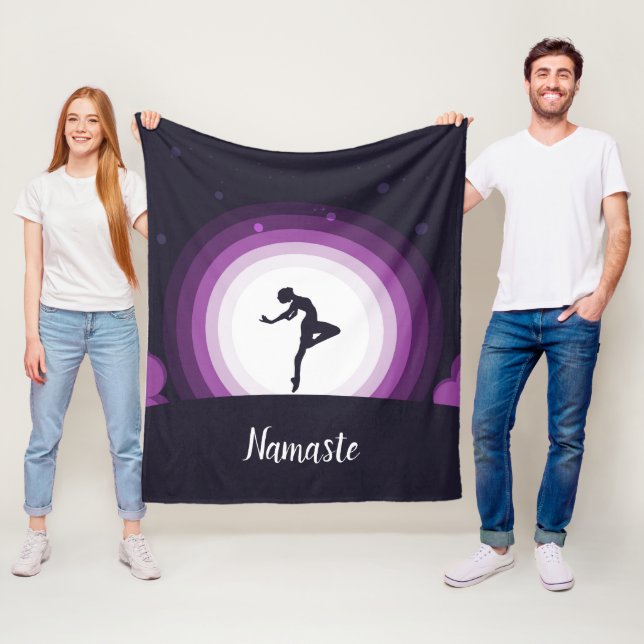 Namaste Zitat Ballerina Tänzerin Ballett Tanz Moon Fleecedecke (Beispiel)