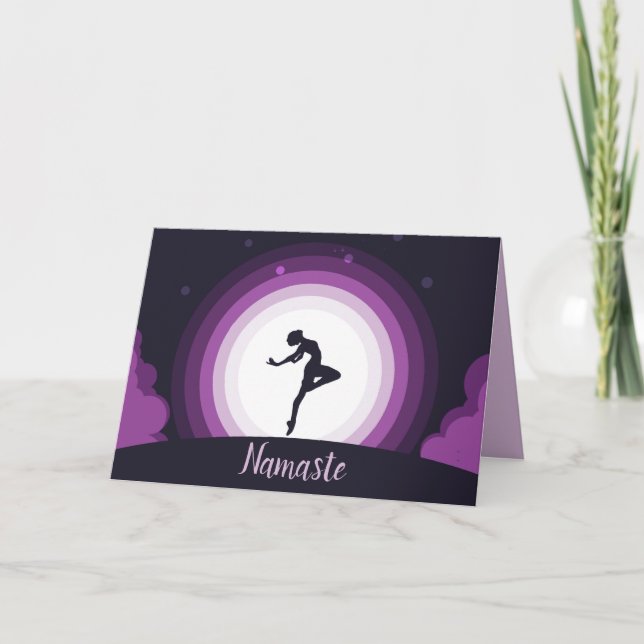 Namaste Zitat Danke Ballerina Dancer Moon Karte (Vorderseite)