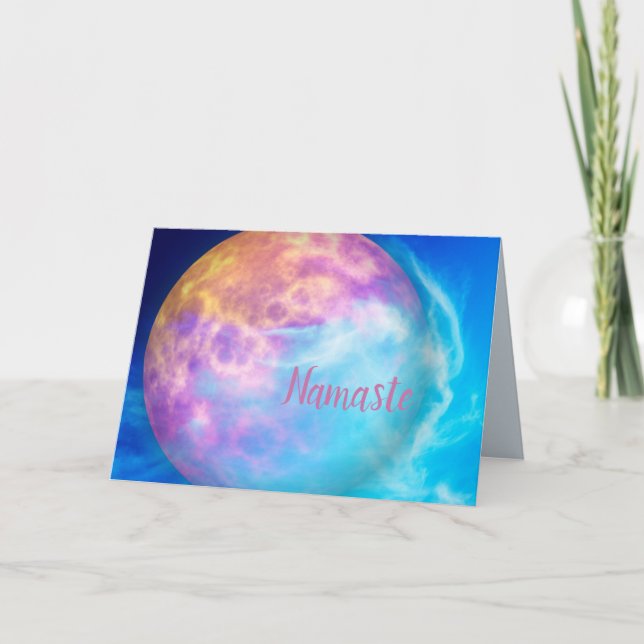 Namaste Zitat Danke für den kosmischen Planeten Karte (Vorderseite)