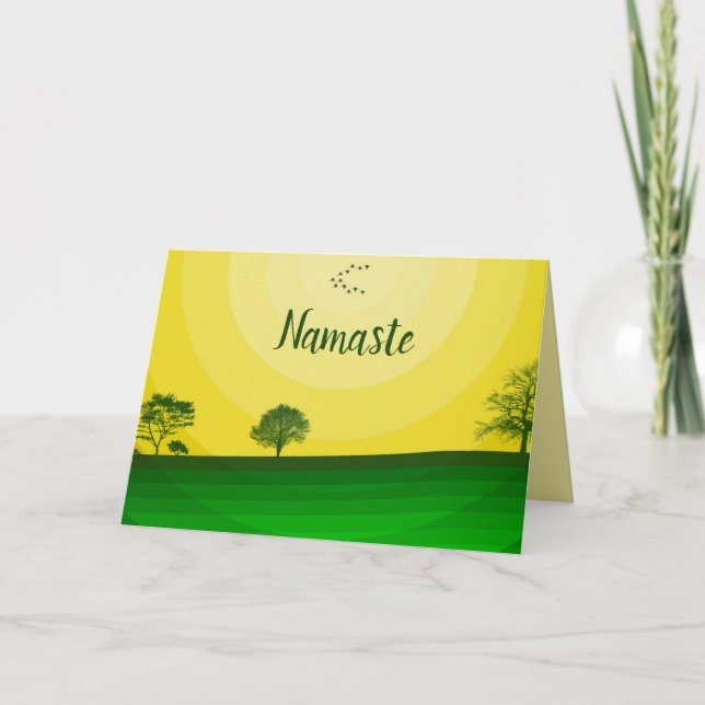 Namaste Zitat Vielen Dank Sunshine Landschaft Natu Karte (Vorderseite)