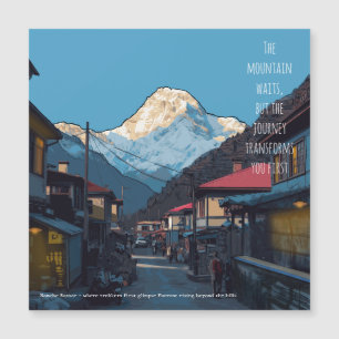 Namche Bazaar Everest Morgendliches Abenteuer Magn Magnetkarte