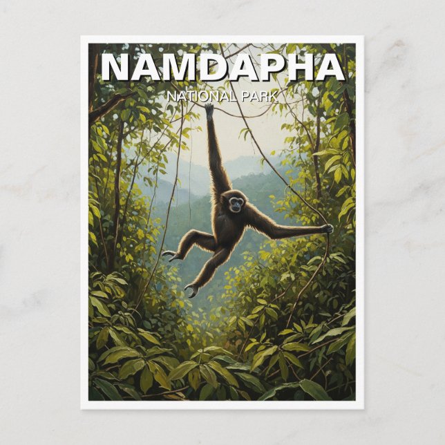 Namdapha National Park India Travel Postkarte (Vorderseite)