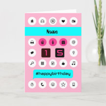 Name 15. Hashtag Geburtstag Quinceanera hinzufügen