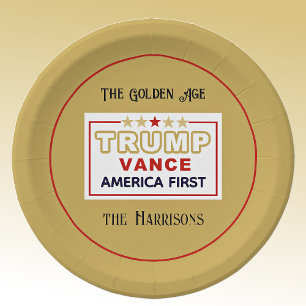 Name, 2025 Trump-Vance America First, 7-in-Round Pappteller