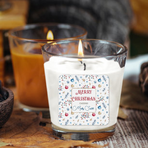 Name 20 Whimsy Frohe Weihnachtsgeschenk Kerzen Sti Quadratischer Aufkleber