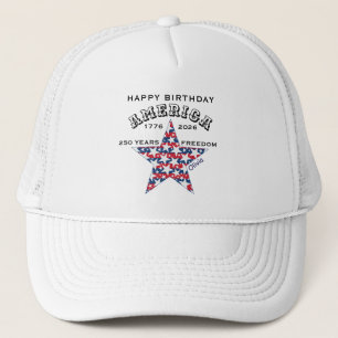 Name    250. Geburtstag Amerika Weiß Truckerkappe