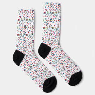Name, 250 Jahre Fahrräder Blumen Sterne Ballons Socken