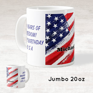 Name, 250 Jahre Freiheit USA-Jubiläum 20oz Jumbo-Tasse
