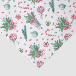 Name, 3 Stk Tissue Peppermints Ferns Gingham Seidenpapier