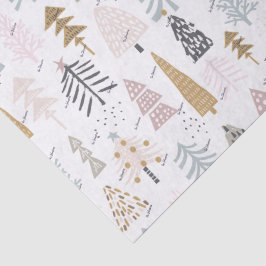 Name, 3pc Gewebepapier Rustikale Winterferienbäume Seidenpapier