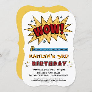 Name 3RD oder jede Einladung zum Geburtstag eines