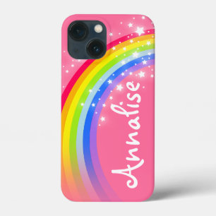 Name 8 Buchstaben Regenbogenrot rosa Case-Mate iPhone Hülle