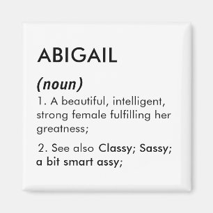 Name Abigail, Bearbeitbarer Name, Benutzerdefinier Magnet