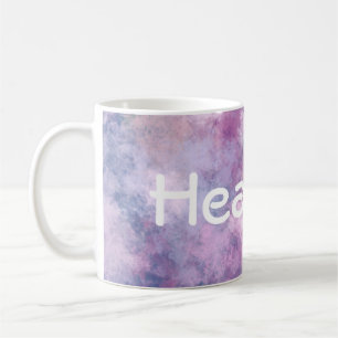 Name-abstraktes Blau, Flieder, rosa Kaffeetasse