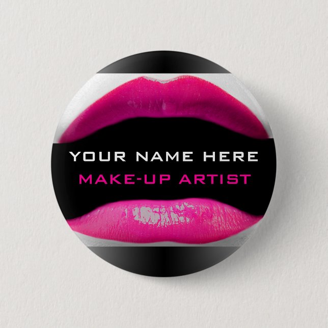 Name Abzeichen für Make-up Artists Button (Vorderseite)
