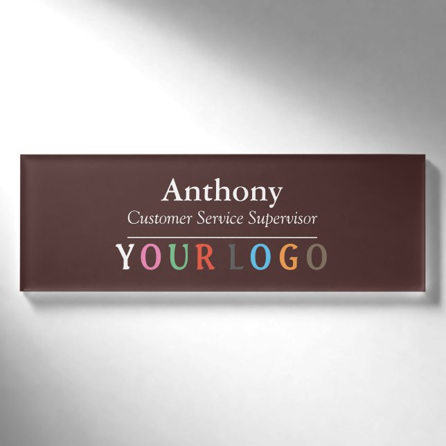 Name Abzeichen Magnet Custom Logo Mitarbeiter Groß Namenschild (Vorderseite)