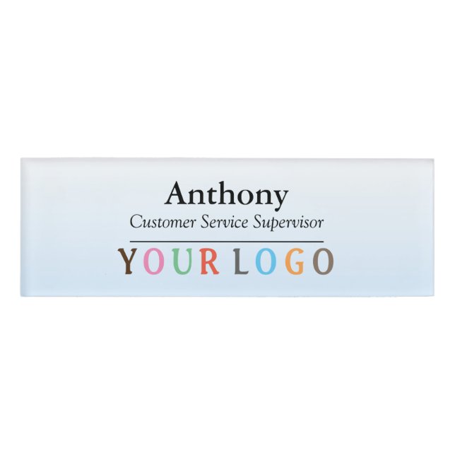 Name Abzeichen Magnet Custom Logo Mitarbeiter Groß Namenschild (Vorderseite)