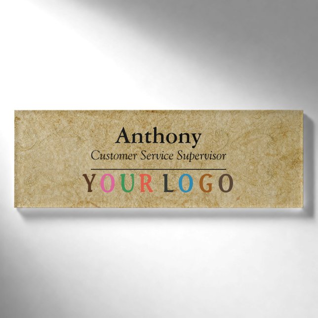 Name Abzeichen Magnet Custom Logo Mitarbeiter Groß Namenschild (Vorderseite)