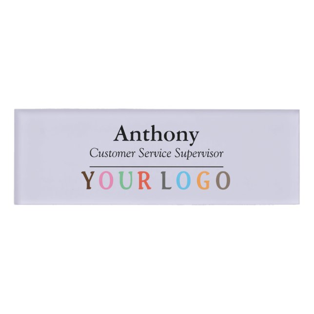 Name Abzeichen Magnet Custom Logo Mitarbeiter Groß Namenschild (Vorderseite)