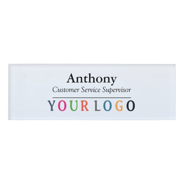 Name Abzeichen Magnet Custom Logo Mitarbeiter Groß Namenschild (Vorderseite)