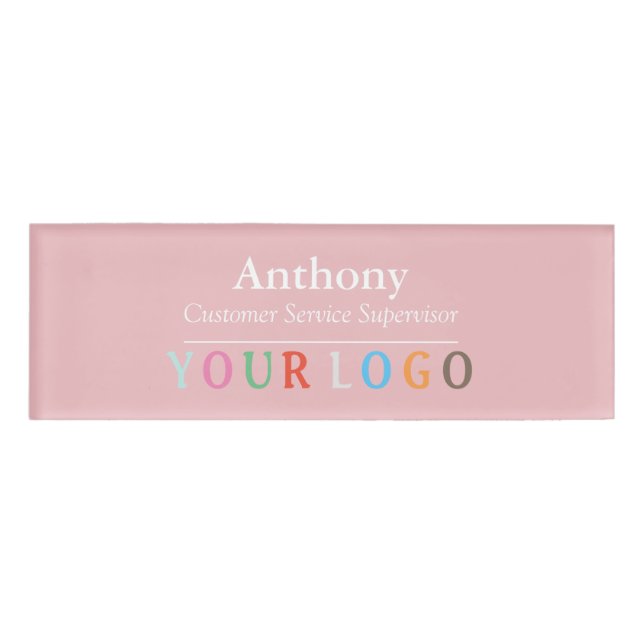 Name Abzeichen Magnet Custom Logo Mitarbeiter Groß Namenschild (Vorderseite)