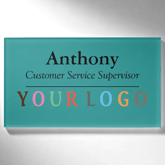 Name Abzeichen Magnet Custom Logo Mitarbeiter Groß Namenschild (Vorderseite)