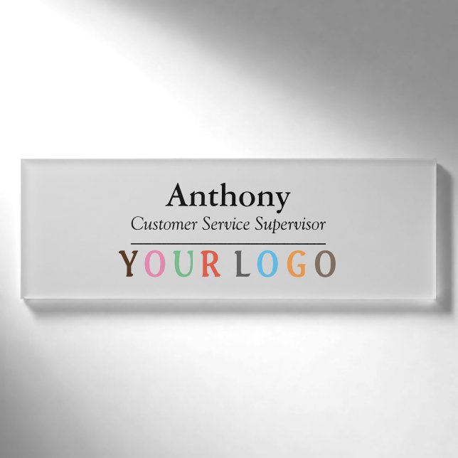 Name Abzeichen Magnet Custom Logo Mitarbeiter Groß Namenschild (Vorderseite)