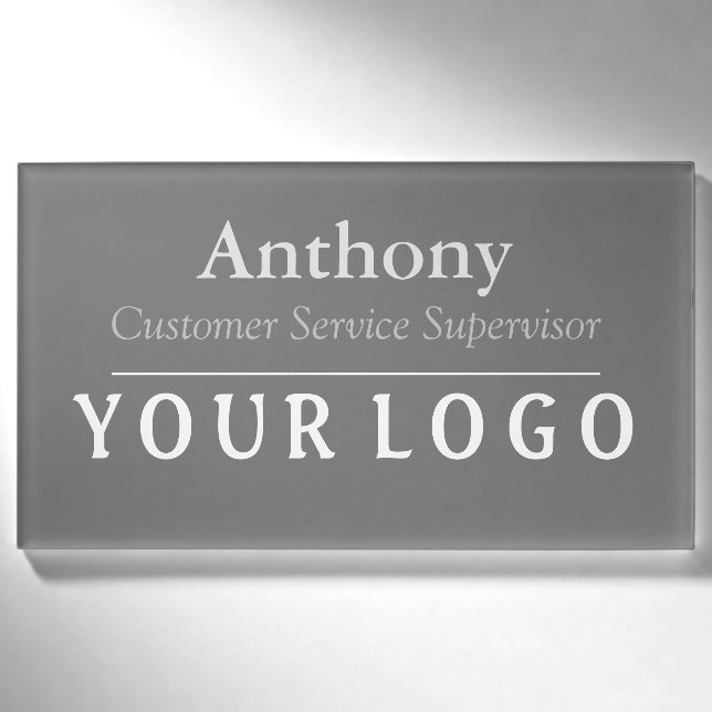 Name Abzeichen Magnet Custom Logo Mitarbeiter Groß Namenschild (Vorderseite)