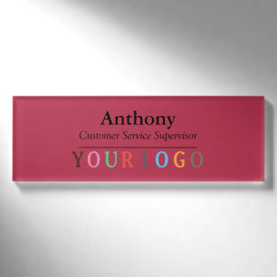 Name Abzeichen Magnet Custom Logo Mitarbeiter Groß Namenschild