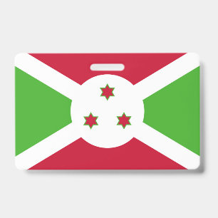Name Abzeichen mit der Flagge Burundis Ausweis