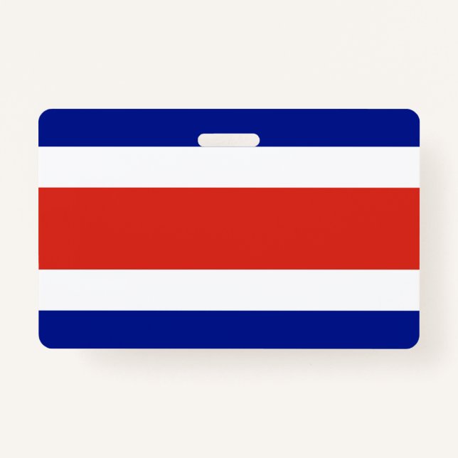 Name Abzeichen mit der Flagge Costa Ricas Ausweis (Vorderseite)
