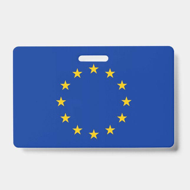 Name Abzeichen mit der Flagge der europäischen Gew Ausweis (Vorderseite)