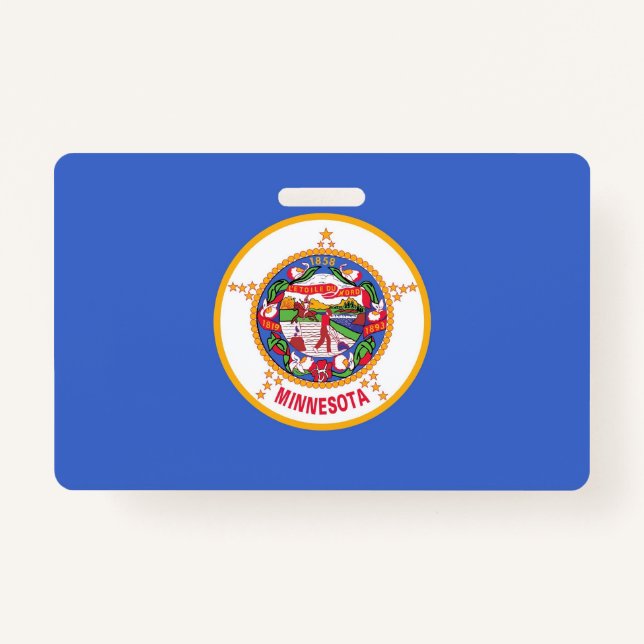 Name Abzeichen mit der Flagge des Staat Minnesota, Ausweis (Vorderseite)
