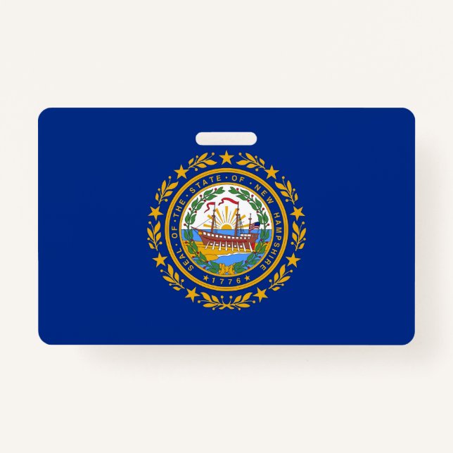 Name Abzeichen mit der Flagge des Staat New Hampsh Ausweis (Vorderseite)