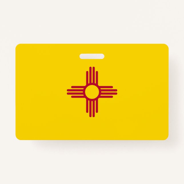 Name Abzeichen mit der Flagge New Mexico Staat, US Ausweis (Vorderseite)