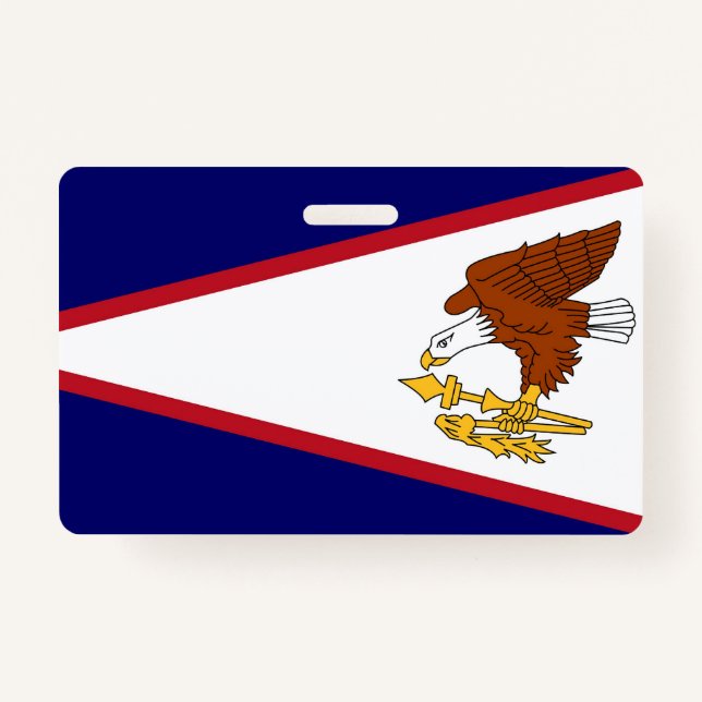 Name Abzeichen mit der Flagge von Amerikanisch-Sam Ausweis (Vorderseite)