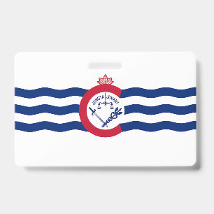 Name Abzeichen mit der Flagge von Cincinnati Stadt Ausweis