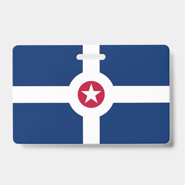 Name Abzeichen mit der Flagge von Indianapolis Sta Ausweis (Vorderseite)