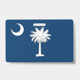 Name Abzeichen mit der Flagge von South Carolina,  Ausweis