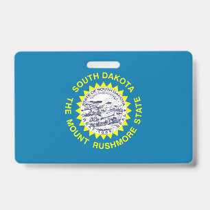 Name Abzeichen mit der Flagge von South Dakota, US Ausweis
