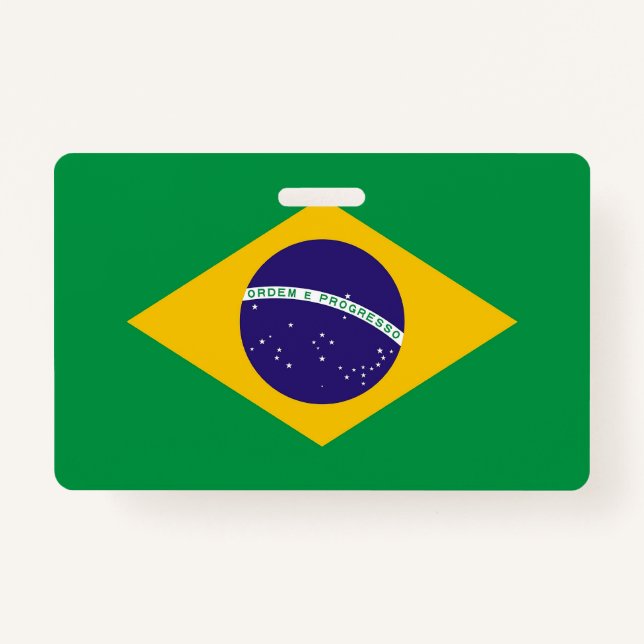 Name Abzeichen mit Flagge Brasiliens Ausweis (Vorderseite)