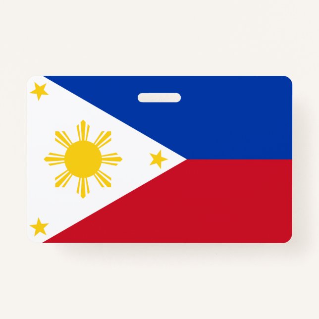 Name Abzeichen mit Flagge der Philippinen Ausweis (Vorderseite)