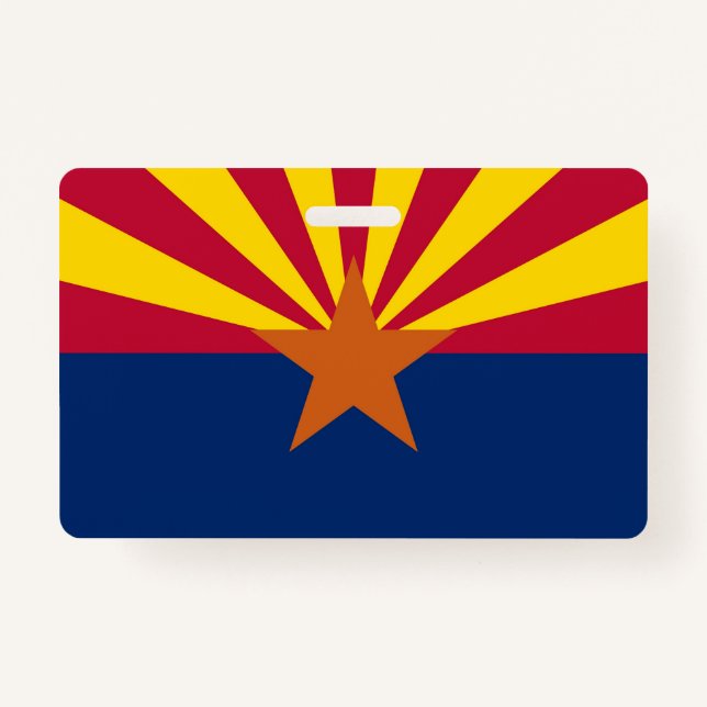 Name Abzeichen mit Flagge des Staat Arizona, USA Ausweis (Vorderseite)