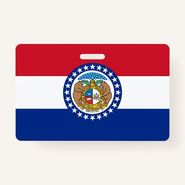 Name Abzeichen mit Flagge des Staat Missouri, USA Ausweis (Vorderseite)