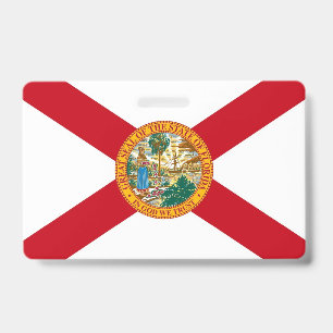 Name Abzeichen mit Flagge Florida Staat, USA Ausweis