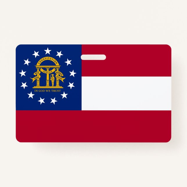 Name Abzeichen mit Flagge Georgia Staat, USA Ausweis (Vorderseite)