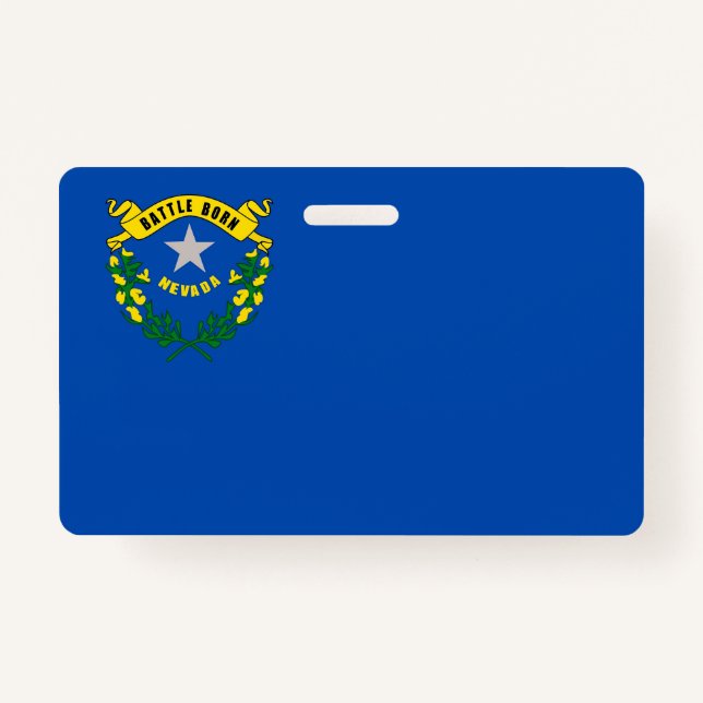 Name Abzeichen mit Flagge Nevada Staat, USA Ausweis (Vorderseite)