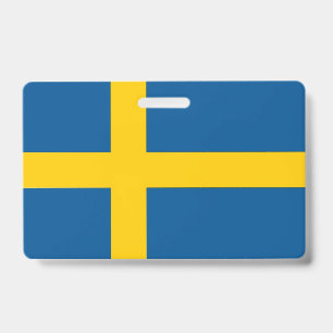 Name Abzeichen mit Flagge Schwedens Ausweis